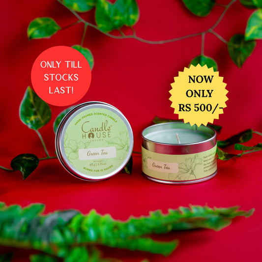 Green Tea Regular Tin Candle-SALE!