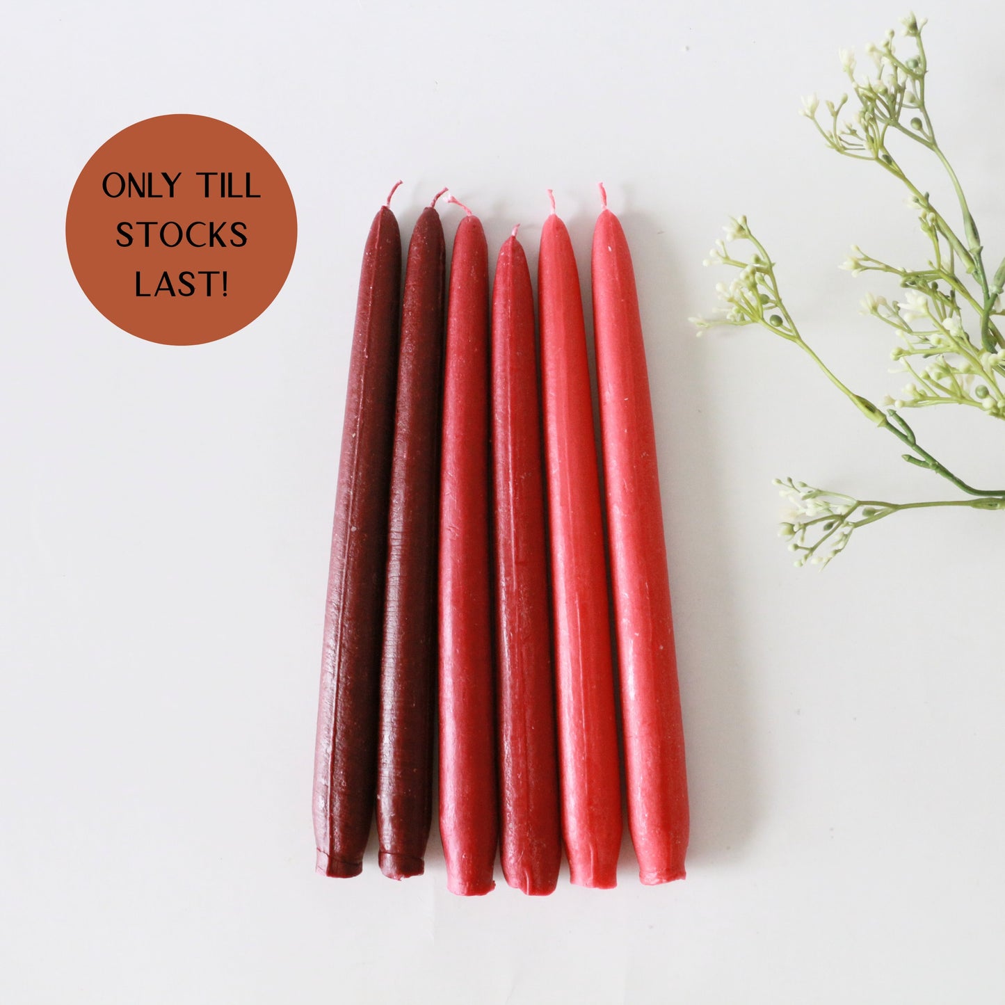 Bundle of 6- Taper Candles