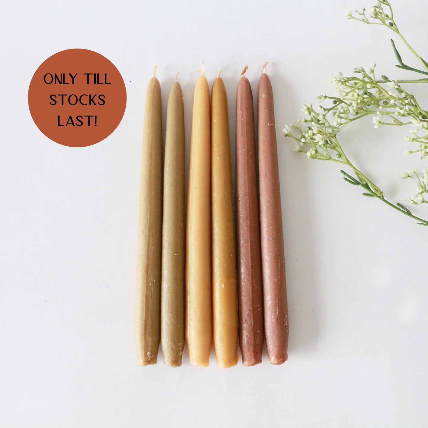 Bundle of 6- Taper Candles