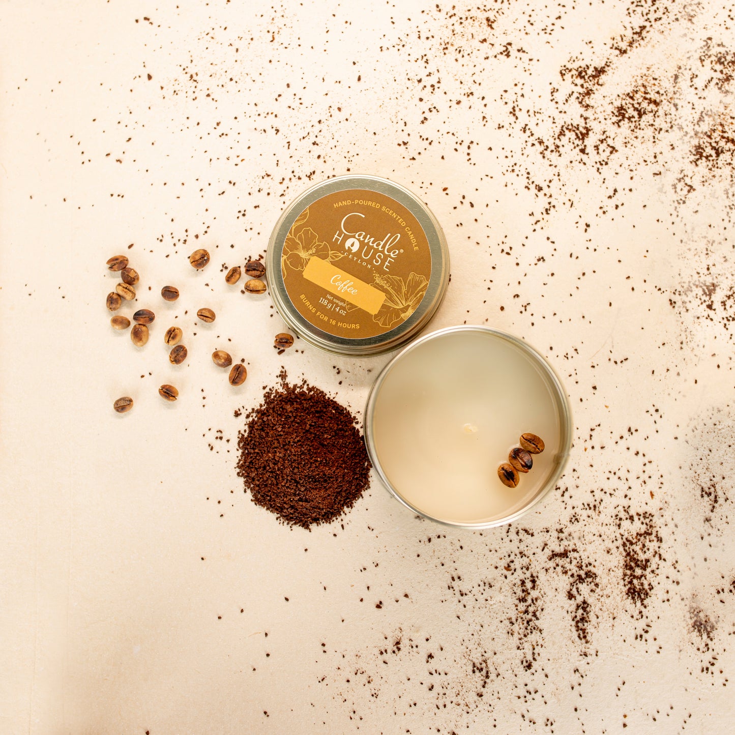 Coffee Tall Tin Candle-SALE!