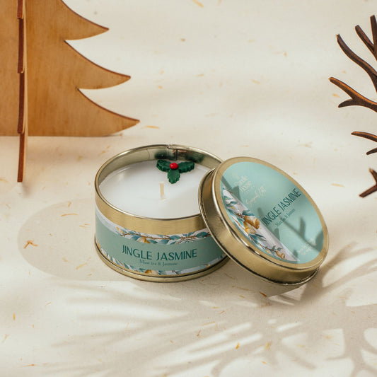 Jingle Jasmine Seasonal Regular Tin Candle