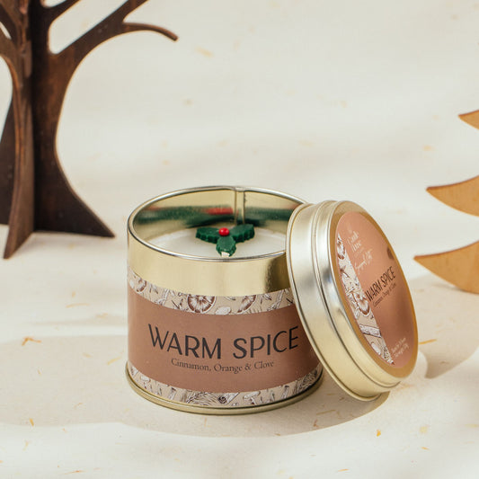 Warm Spice Seasonal Tall Tin Candle