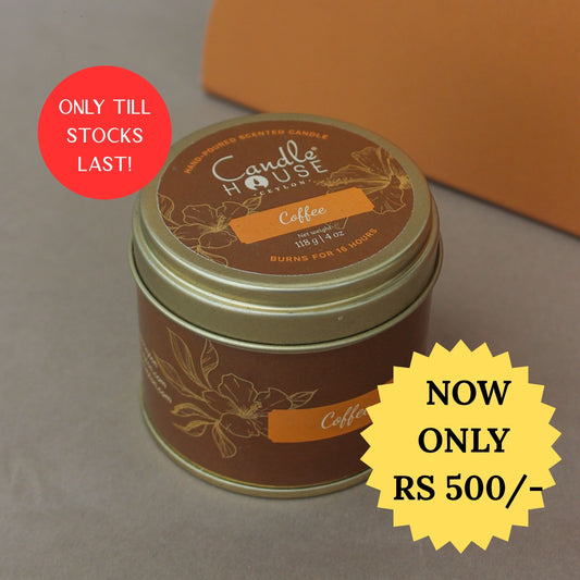 Coffee Tall Tin Candle-SALE!