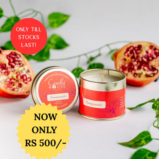Pomegranate Tall Tin Candle-SALE!
