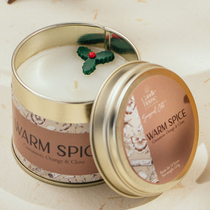 Warm Spice Seasonal Tall Tin Candle
