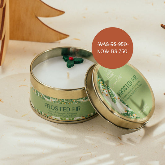 Frosted Fir Seasonal Regular Tin Candle