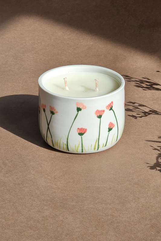 Ceramic Candle- Cranberry