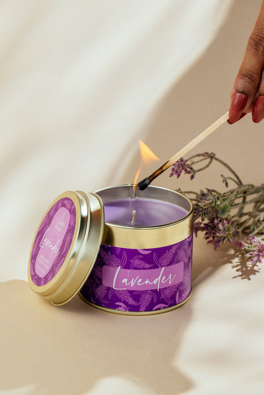 Lavender Tall Tin Candle