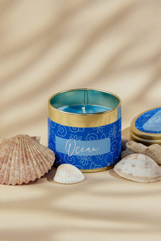 Ocean Fresh Tall Tin Candle