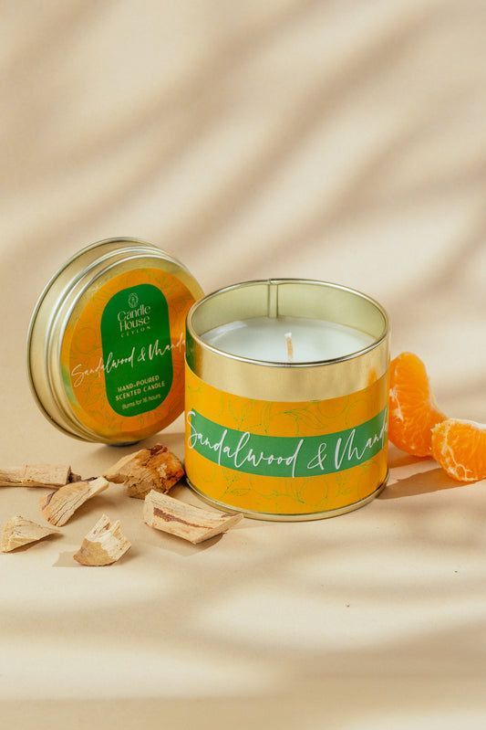 Sandalwood & Mandarin Tall Tin Candle