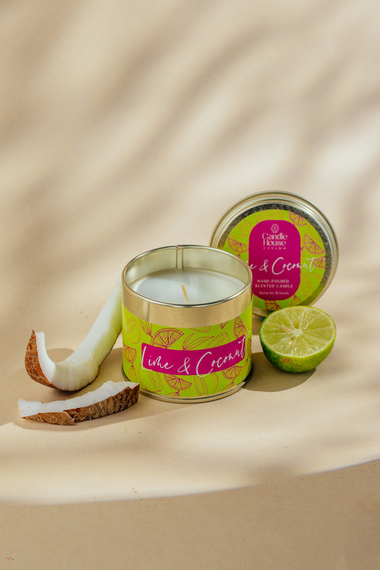 Lime & Coconut Tall Tin Candle