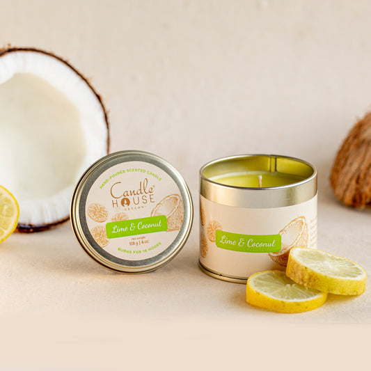 Lime & Coconut - Tall Tin Candle