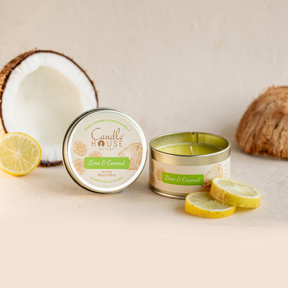 Lime & Coconut Regular Tin Candle