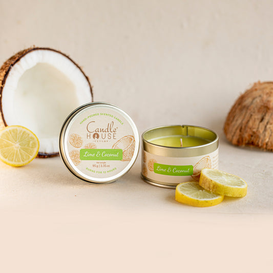 Lime & Coconut Regular Tin Candle