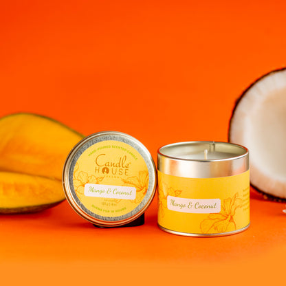 Mango & Coconut Tall Tin Candle