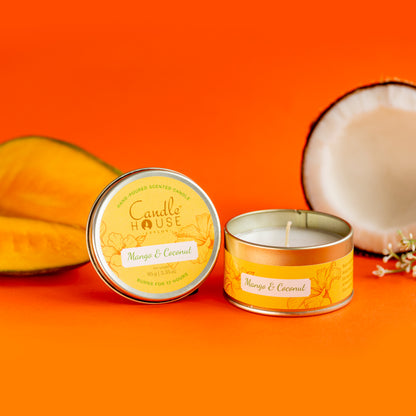 Mango and Coconut Regular Tin Candle