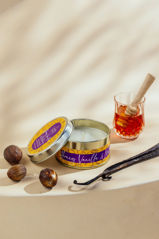 Honey Vanilla & Nutmeg Regular Tin Candle