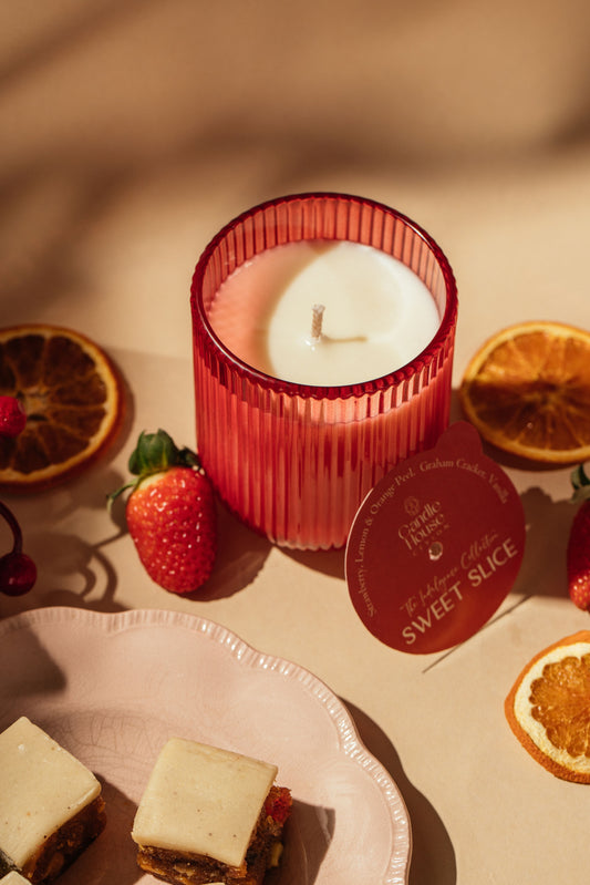 Sweet Slice Ribbed Glass Soy Candle