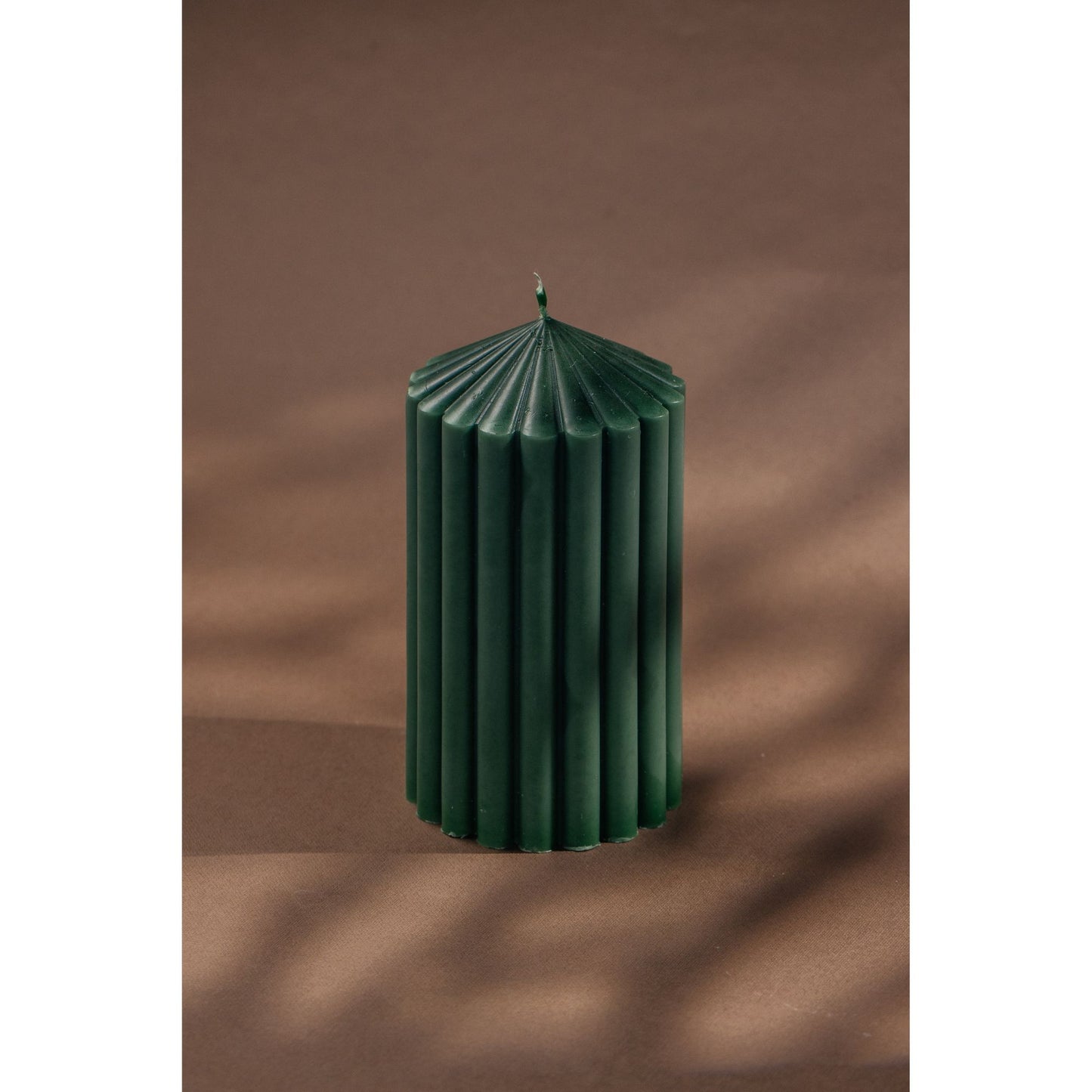 Short Chunky Ribbed Pillar Candles