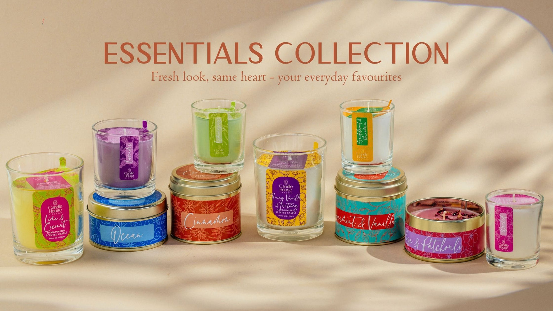 Essential scented candles by Candle House Ceylon Sri Lanka