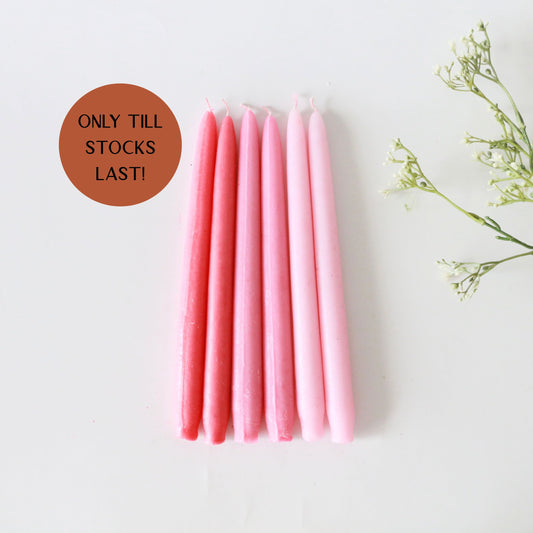 Bundle of 6- Taper Candles